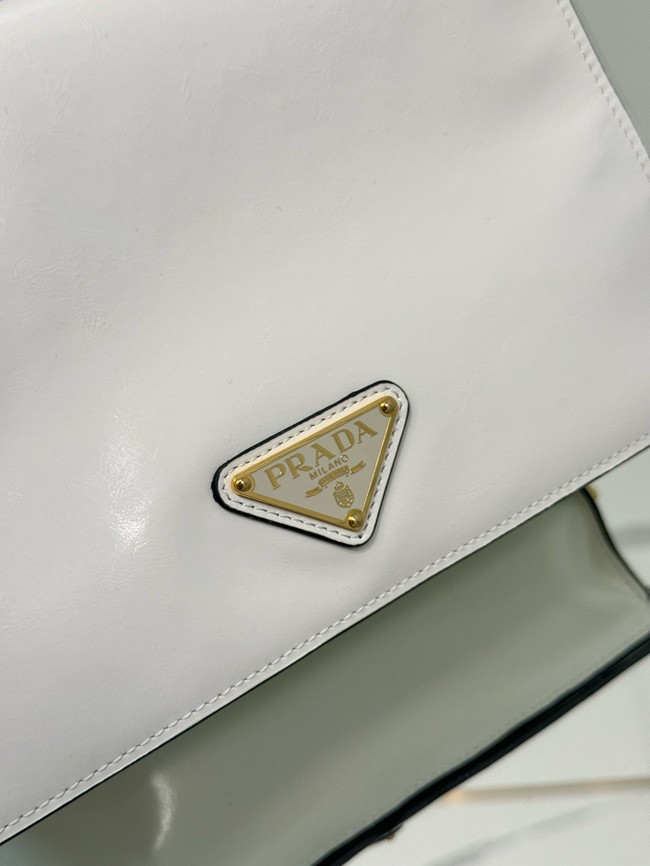 Prada Leather shoulder bag 1BD082 white