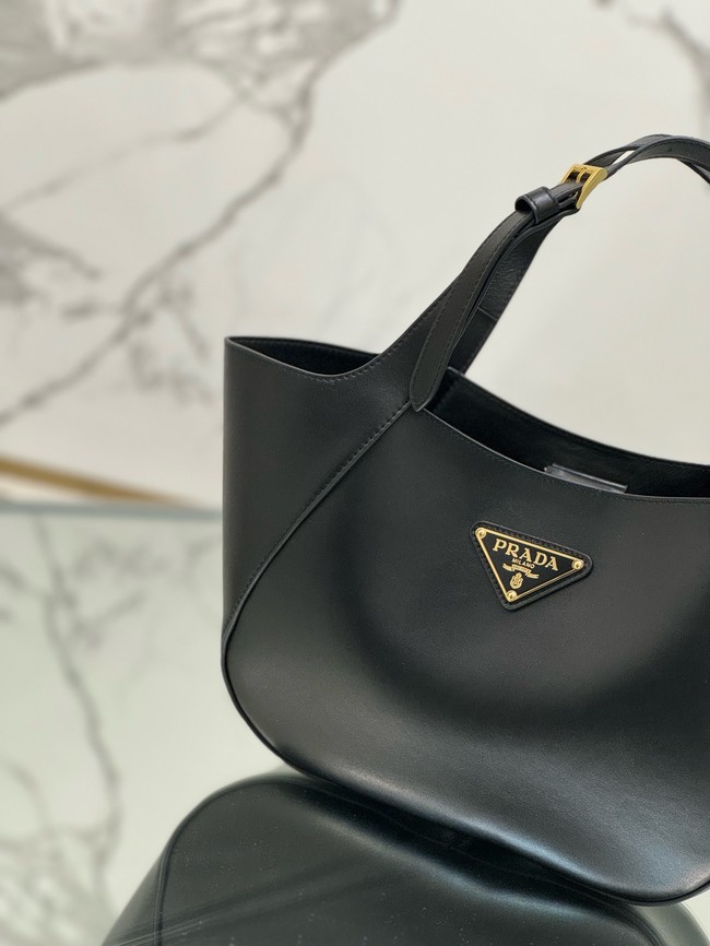 Prada medium leather tote bag 1BG483 black