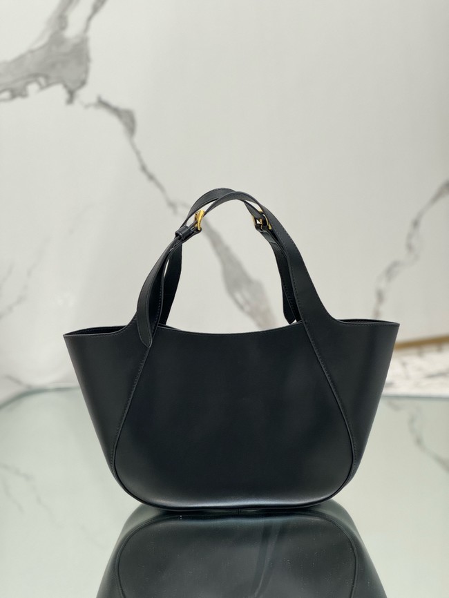 Prada medium leather tote bag 1BG483 black