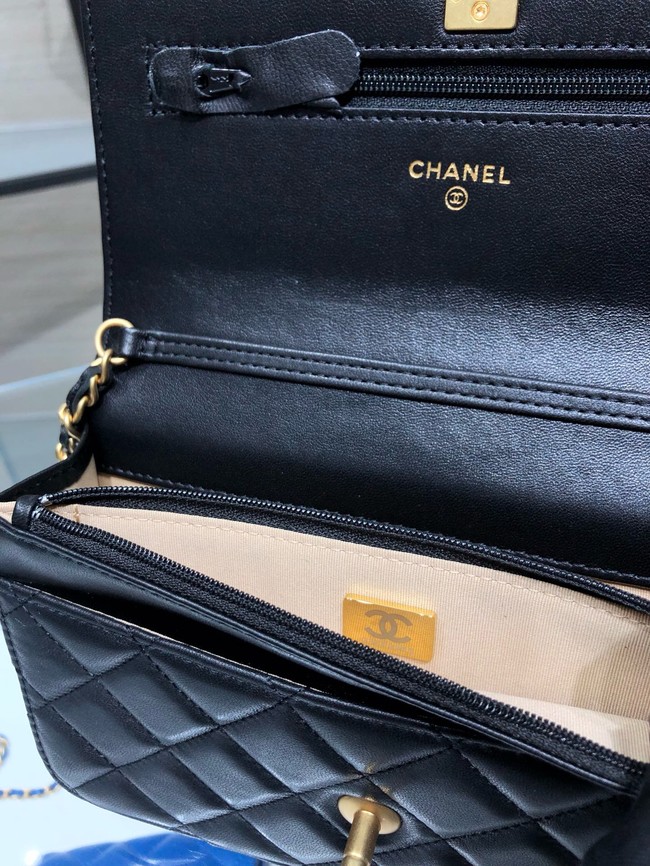 Chanel CLASSIC WALLET ON CHAIN AP1450 black