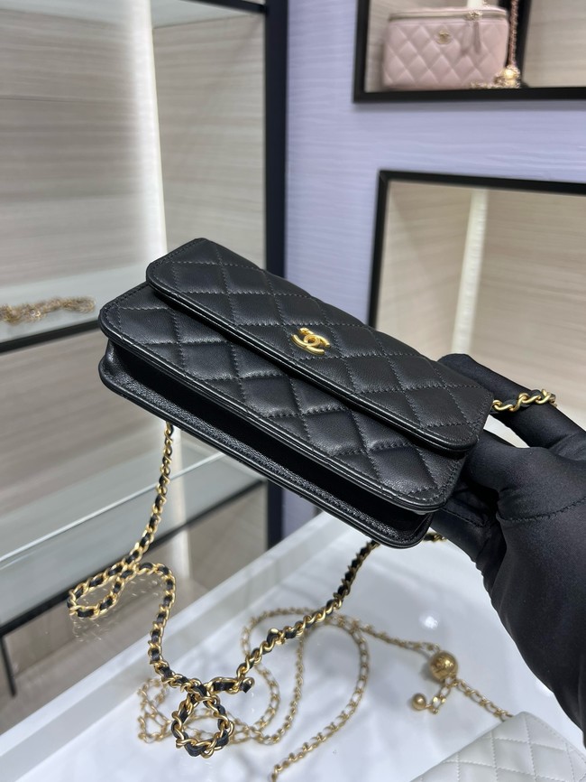 Chanel CLASSIC WALLET ON CHAIN AP3071 black