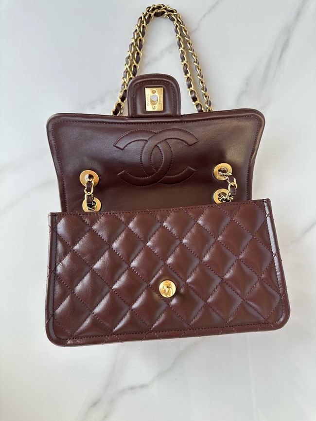 Chanel FLAP BAG AS5225 Dark Brown