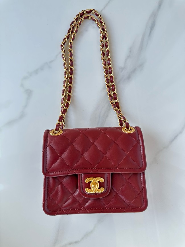 Chanel MINI CLASSIC HANDBAG AS5226 Burgundy