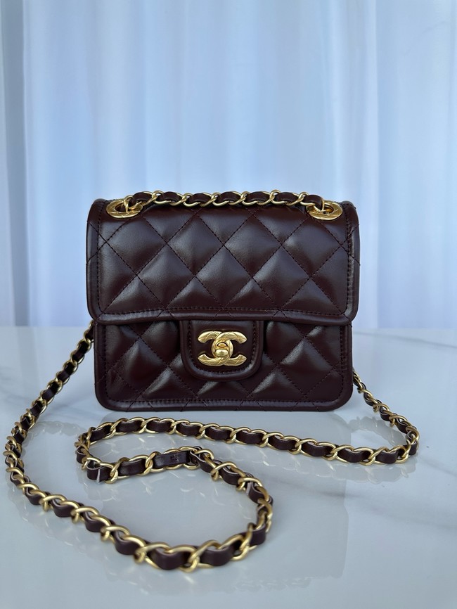 Chanel MINI CLASSIC HANDBAG AS5226 Dark Brown