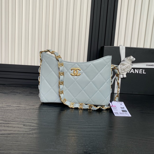 Chanel HOBO HANDBAG AS5177 light blue