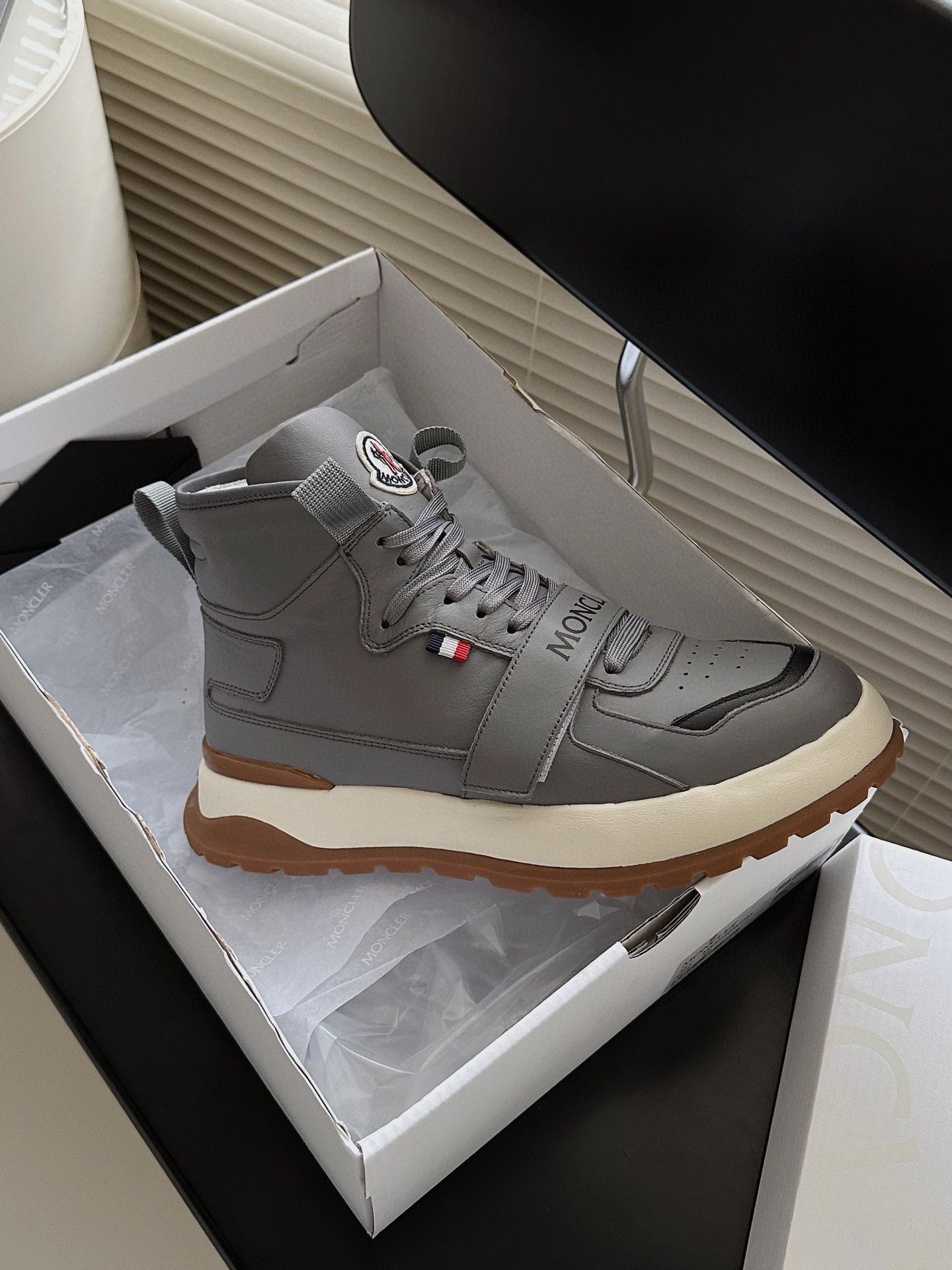 Moncler Mens Boots Shoes M1768 Grey