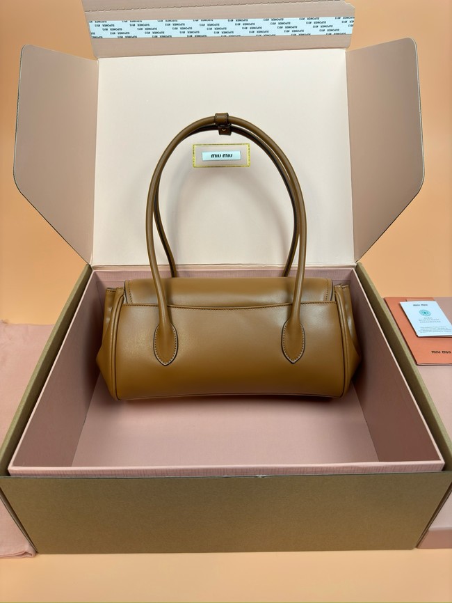 MIU MIU Leather Handle Bag 2233 brown