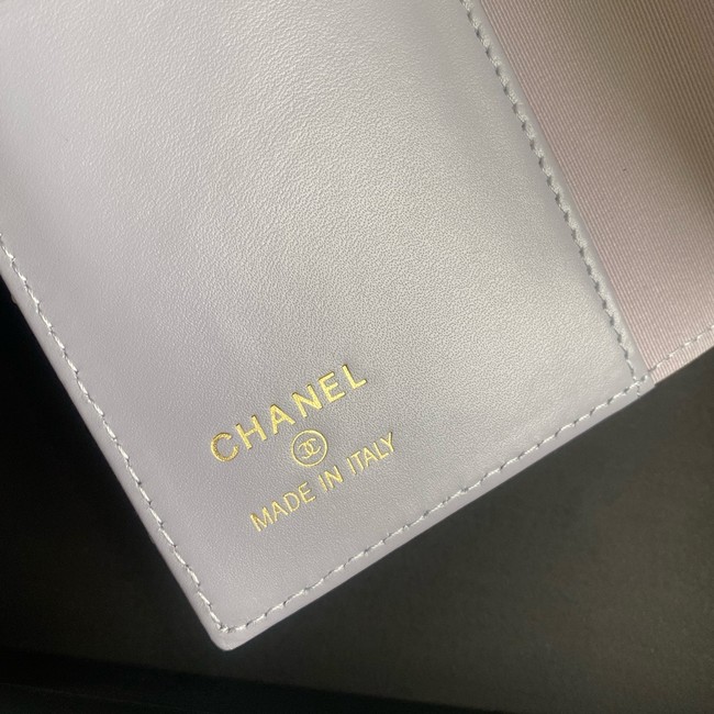 Chanel Leather Wallet B80385 light purple