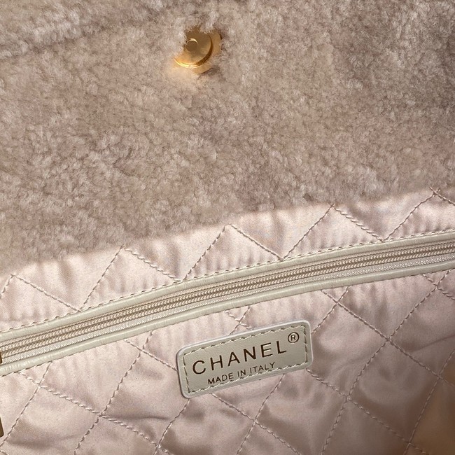 CHANEL 22 HANDBAG wool AS3261 Beige