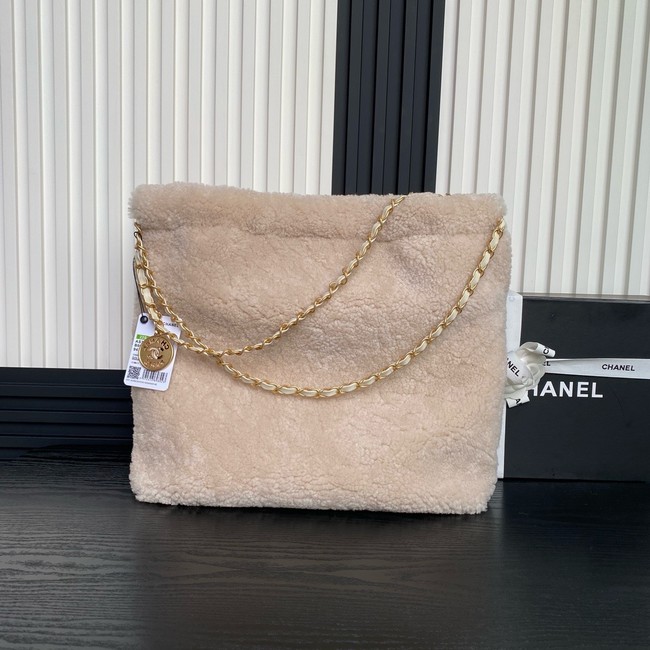 CHANEL 22 HANDBAG wool AS3261 Beige