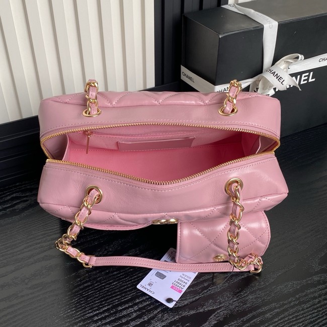 CHANEL CLUTCH WITH CHAIN AS4933 pink