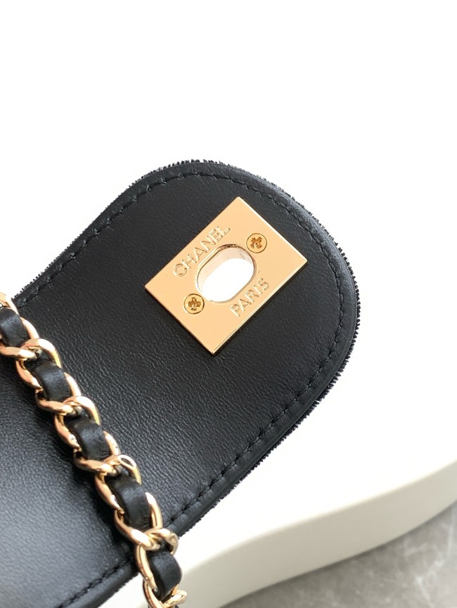 CHANEL MINI CAMERA CASE AS5178 velvet black