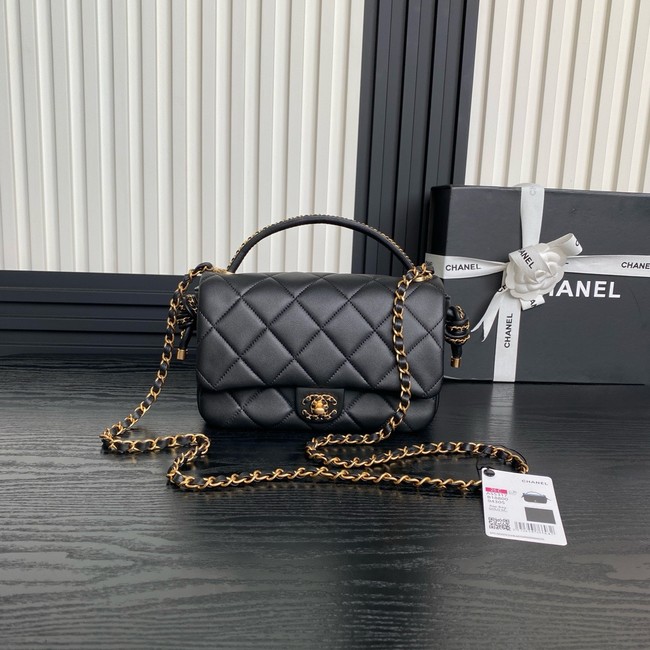 Chanel FLAP BAG WITH TOP HANDLE AS5317 black