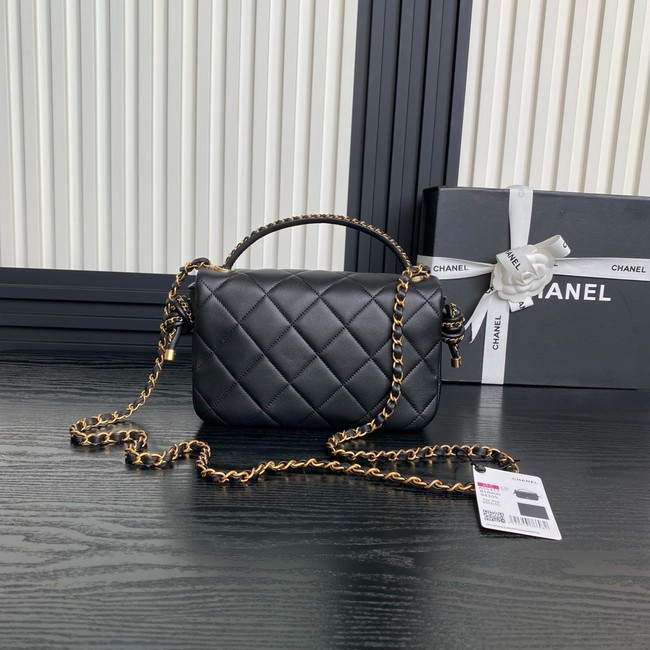 Chanel FLAP BAG WITH TOP HANDLE AS5317 black