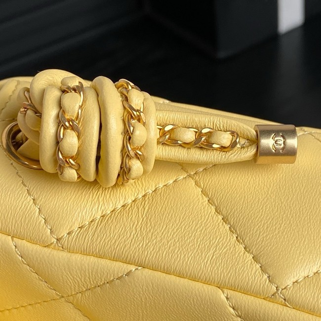 Chanel FLAP BAG WITH TOP HANDLE AS5317 yellow