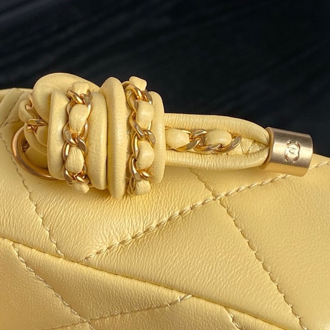 Chanel SMALL FLAP BAG WITH TOP HANDLE AS5298 YELLOW