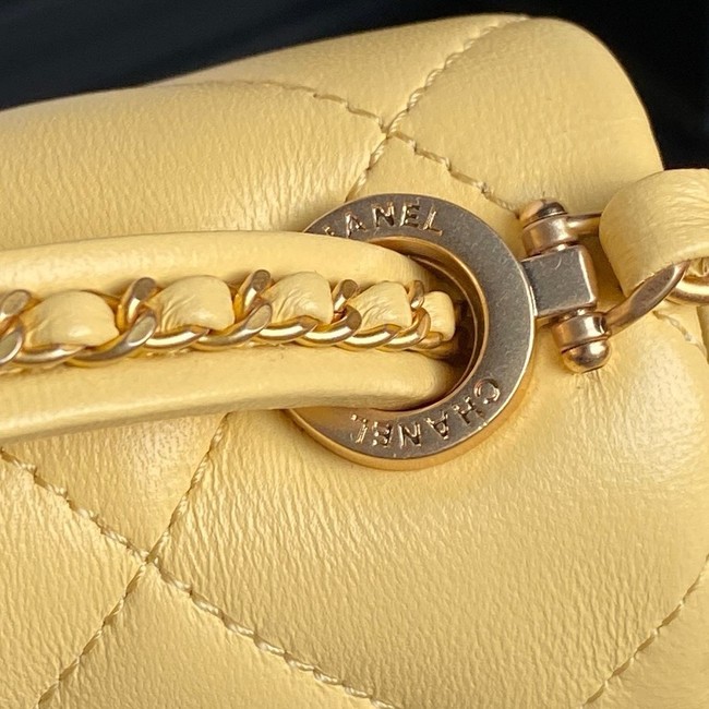 Chanel SMALL FLAP BAG WITH TOP HANDLE AS5298 YELLOW