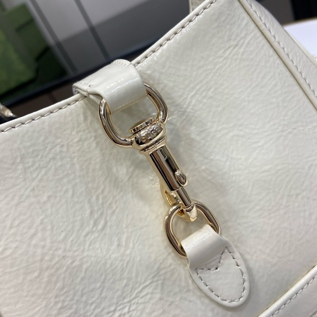 GUCCI JACKIE NOTTE MINI BAG 782889 Ivory patent leather