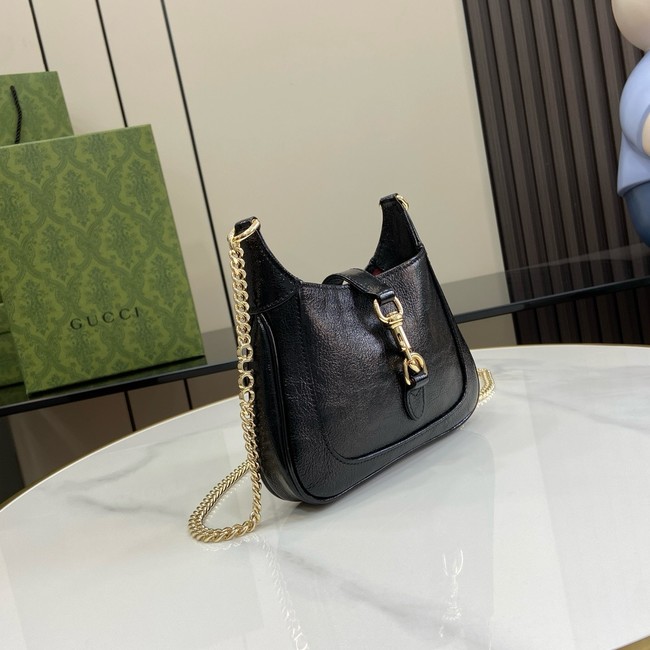 GUCCI JACKIE NOTTE MINI BAG 782889 black patent leather