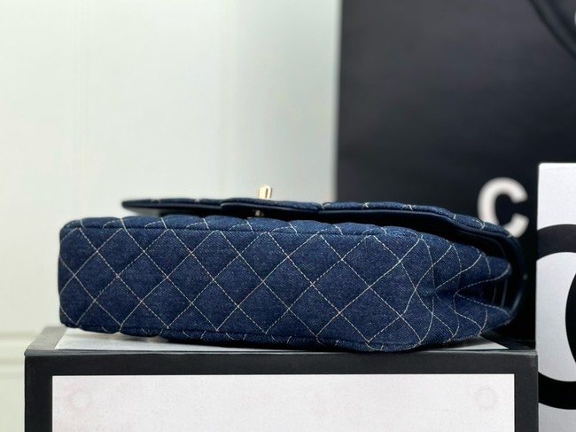 Chanel CLASSIC 11.12 HANDBAG Denim 1112 DARK BLUE