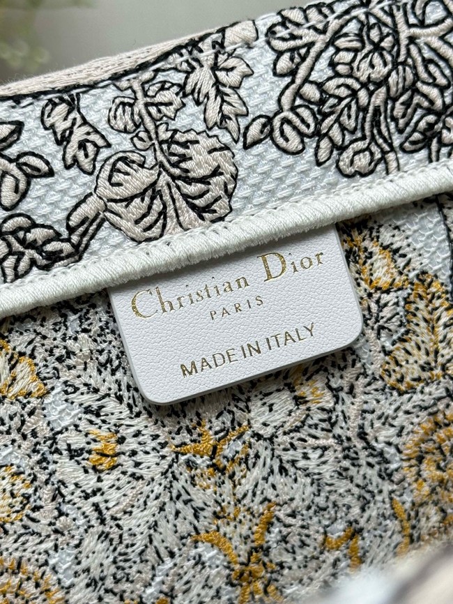 Medium Dior Book Tote atte Embroidery with Gold-Tone M1296ZEZE