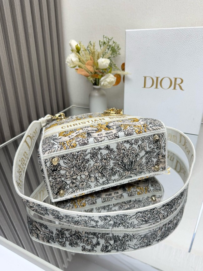 DIOR Medium atte Embroidery with Gold-Tone M0565OT