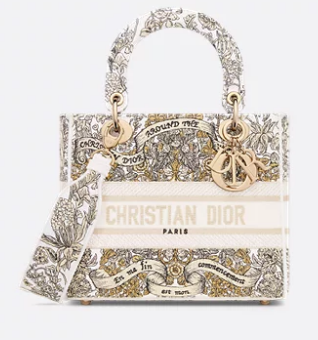 DIOR Medium atte Embroidery with Gold-Tone M0565OT