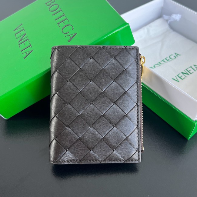 Bottega Veneta Intrecciato Small Bi-Fold Wallet 742330 Fondant