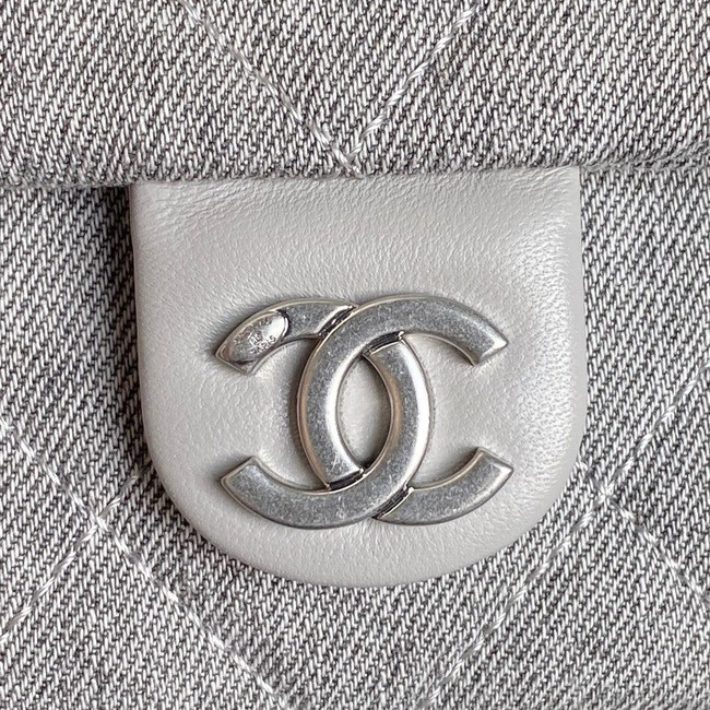 Chanel LARGE HOBO BAG Washed Denim AS5339 gray