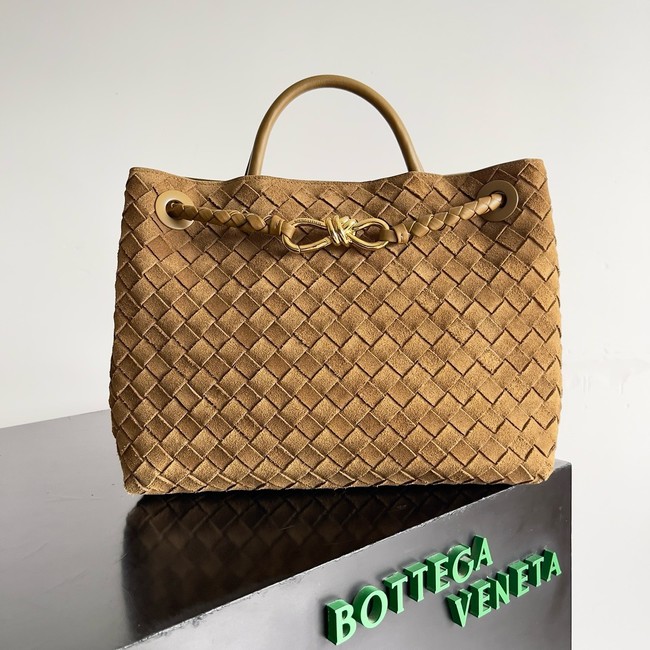 Bottega Veneta Medium Andiamo Suede 766016 Khaki