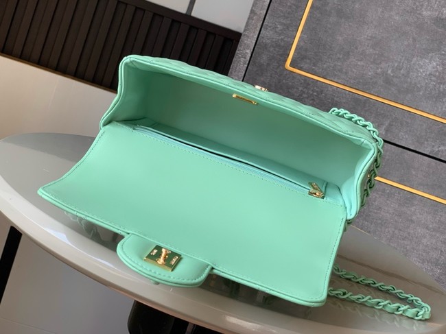 Chanel MINI FLAP BAG WITH TOP HANDLE AS5243 Light Green