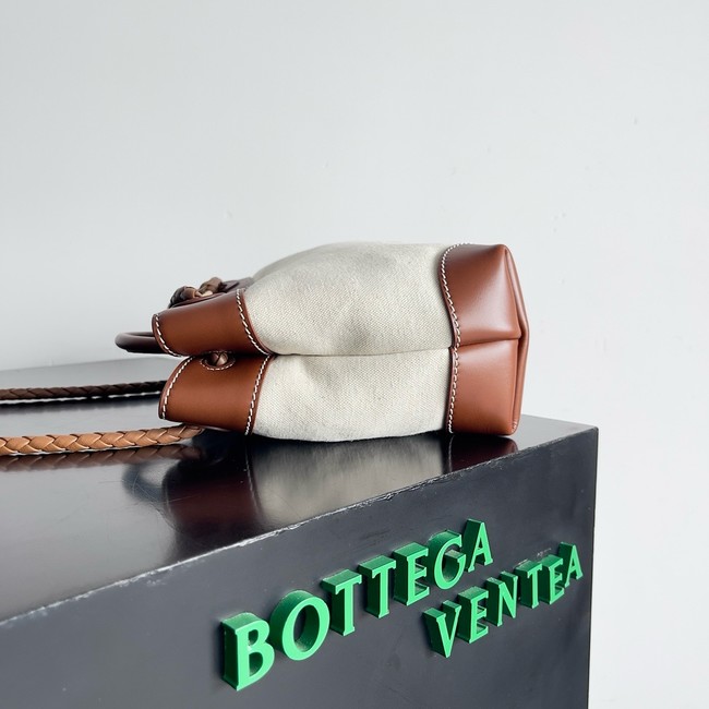 Bottega Veneta Small Andiamo Bag 766014 brown& canvas