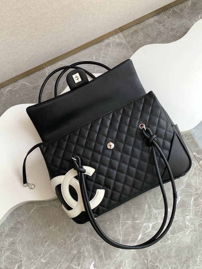 Chanel TOP HANDLE BAG AS6338 black&white