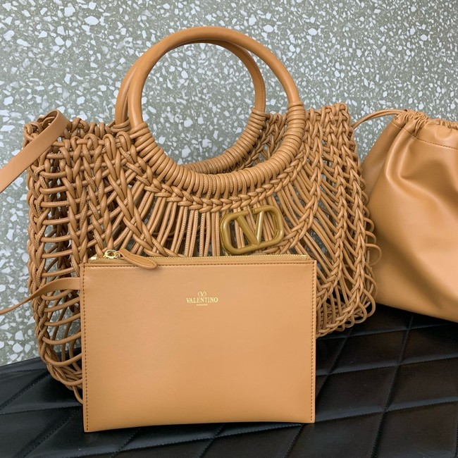 VALENTINO Mini VLOGO calfskin bag 0997 brown