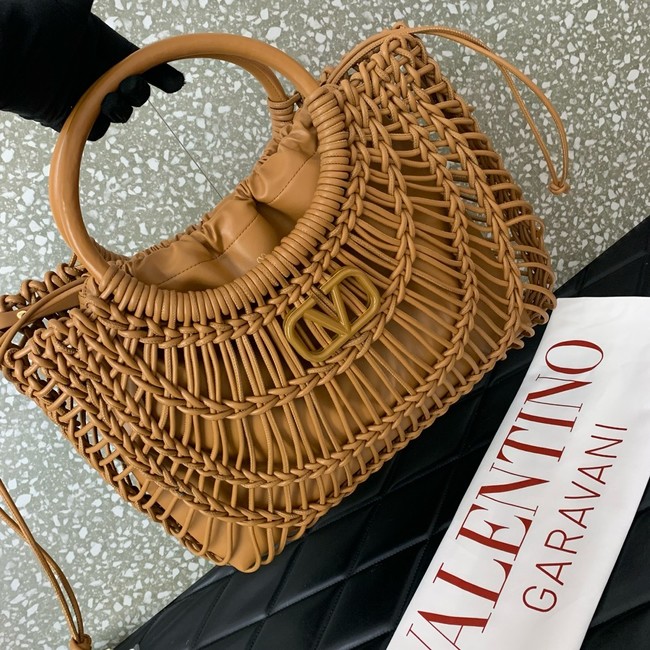 VALENTINO Mini VLOGO calfskin bag 0997 brown