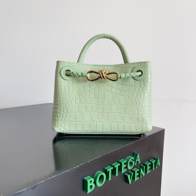 Bottega Veneta Mini Andiamo alligator leather 805232 light green