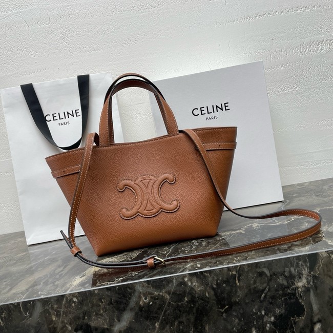 Celine MINI CABAS ANAIS CUIR TRIOMPHE IN GRAINED CALFSKIN 118613 TAN