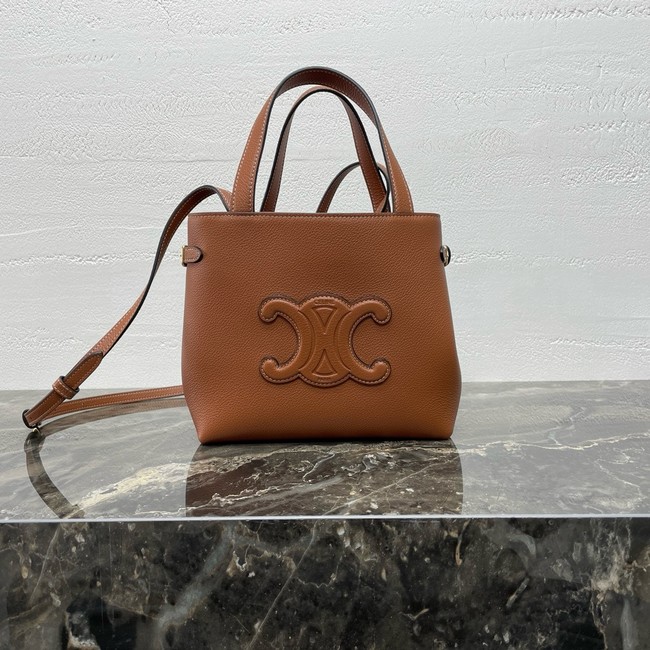 Celine MINI CABAS ANAIS CUIR TRIOMPHE IN GRAINED CALFSKIN 118613 TAN