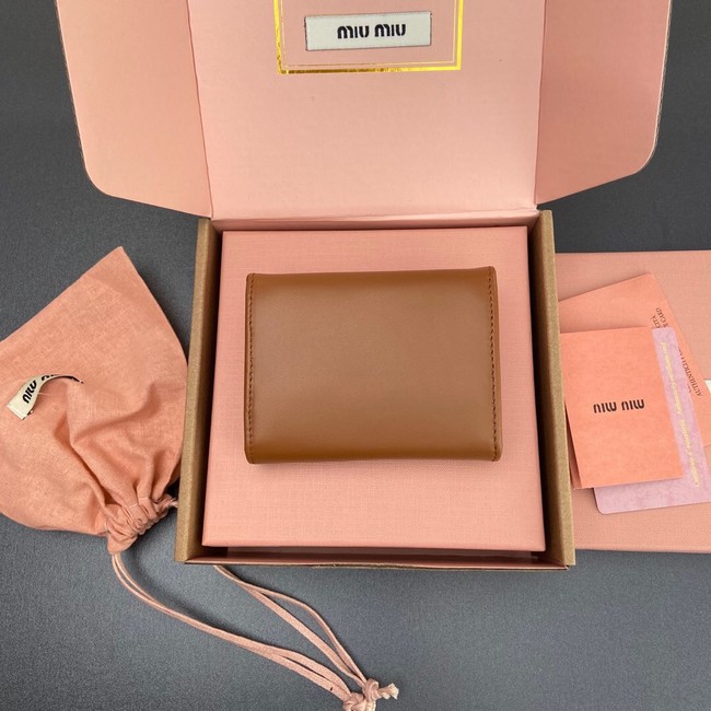 MIU MIU Leather Card pack 5M104 TAN