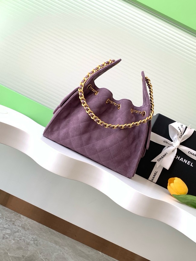 Chanel SUEDE HOBO BAG AS5293 Purple