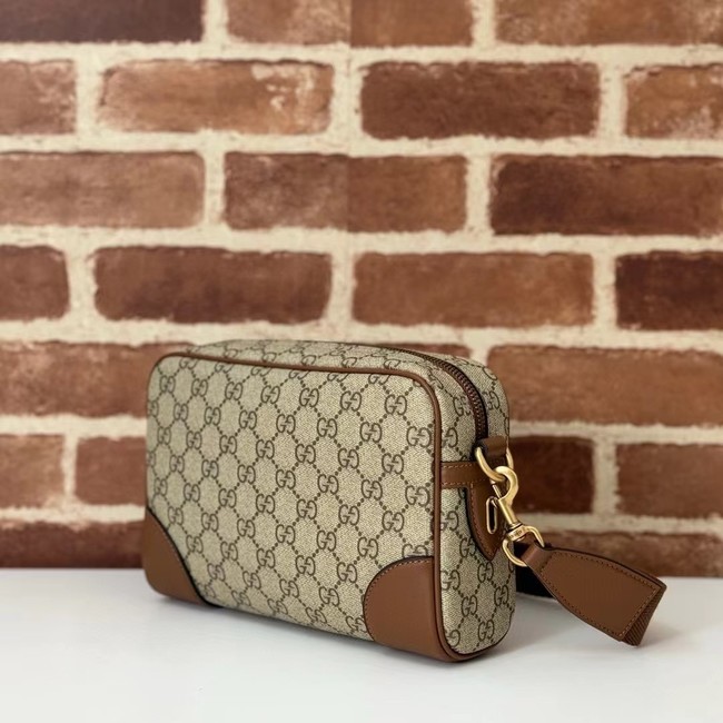 Gucci GG EMBLEM SMALL CROSSBODY BAG 821155 Brown