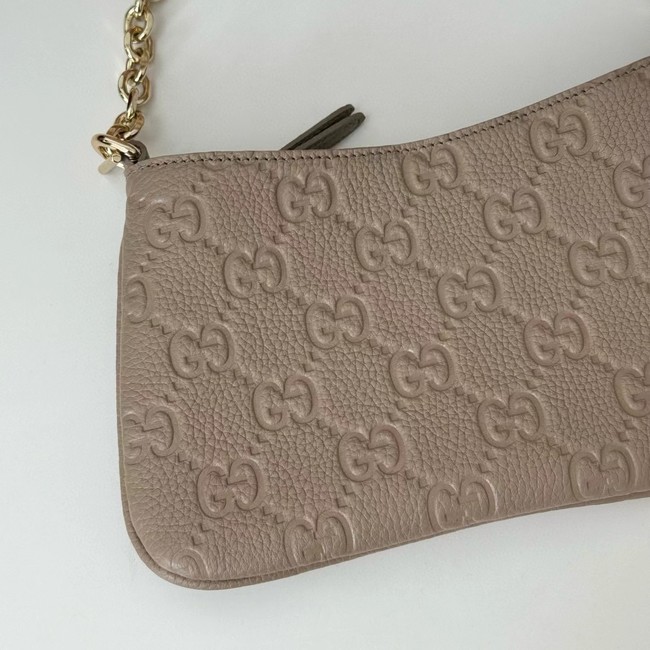 Gucci GG EMBLEM SUPER MINI BAG 815278 Taupe 