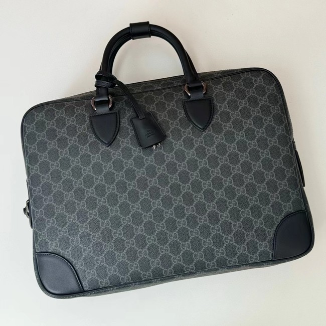 Gucci GG EMBLEM MEDIUM BRIEFCASE 821149 black