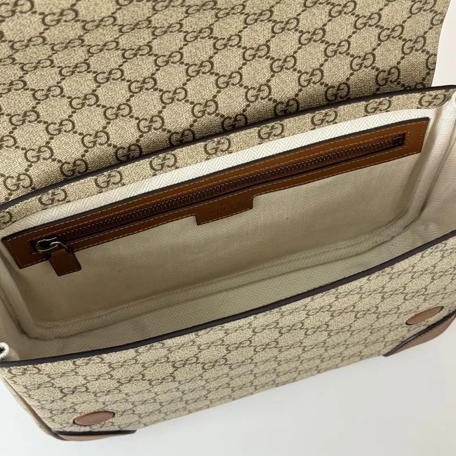 Gucci GG EMBLEM MEDIUM CROSSBODY BAG 821154 brown