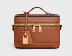 CELINE VANITY IN SMOOTH SATINATED CALFSKIN 119463 tan