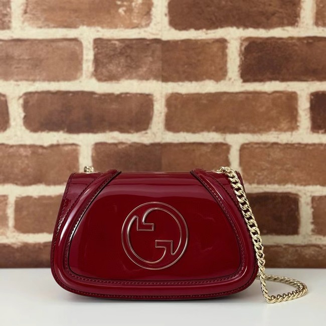 GUCCI BLONDIE MINI SHOULDER BAG 815711 Rosso Ancora red