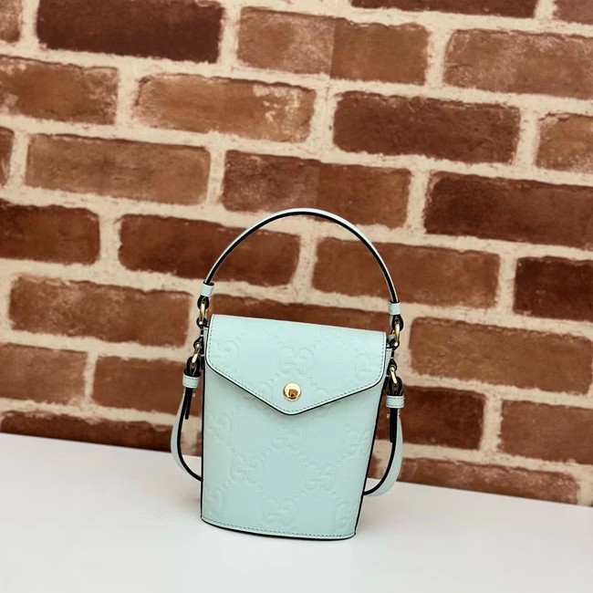 Gucci GG SUPER MINI SHOULDER BAG 772795 light green