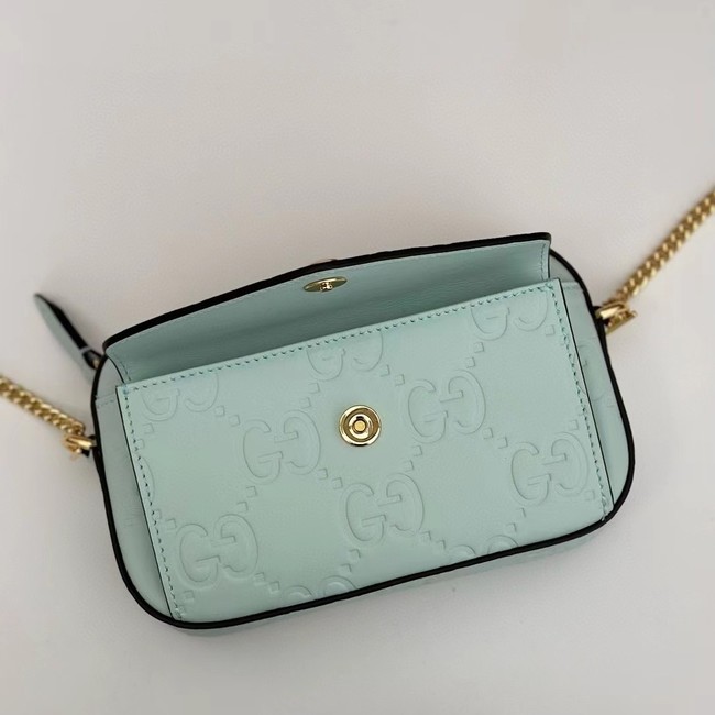 Gucci GG SUPER MINI SHOULDER BAG 781554 light green