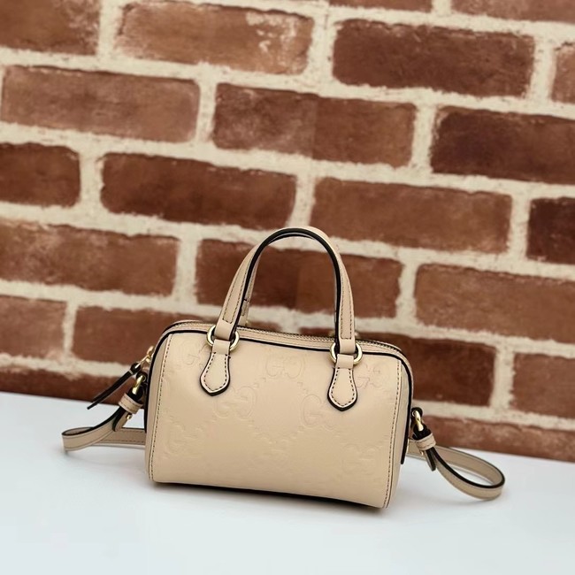 Gucci GG SUPER MINI TOP HANDLE BAG 790130 Light beige