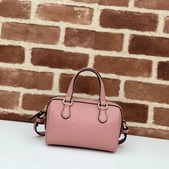 Gucci GG SUPER MINI TOP HANDLE BAG 790130 Rose beige